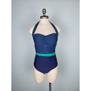 Helen‎ Jon Draper James S One Piece Swimsuit Del Rey Retro Petite Dot Polka NWT